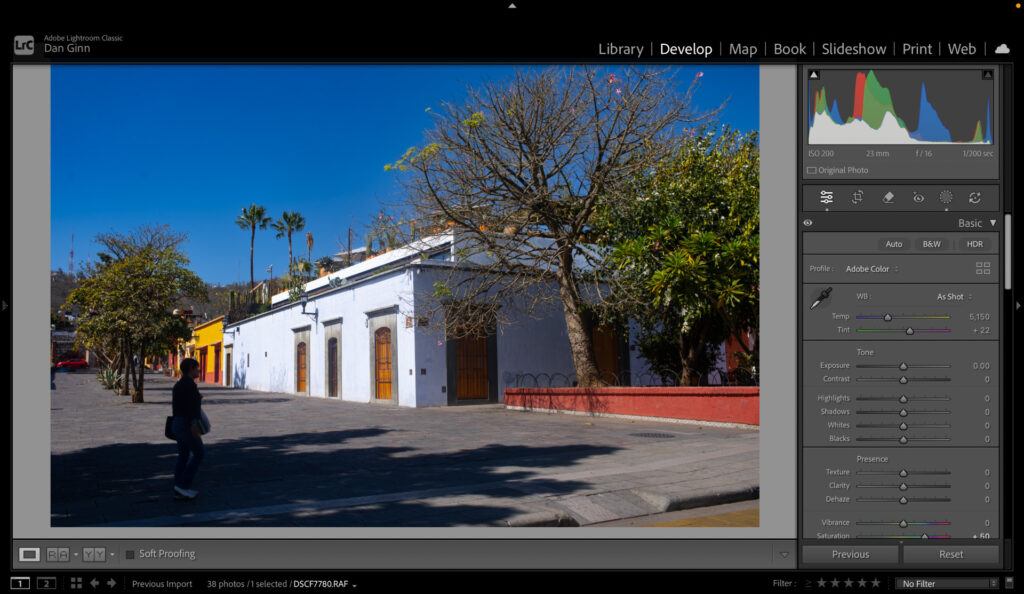 lightroom classic interface
